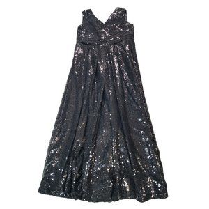 Girl's Treasure Shimmery Sleeveless Formal Dress Sz 9 Black